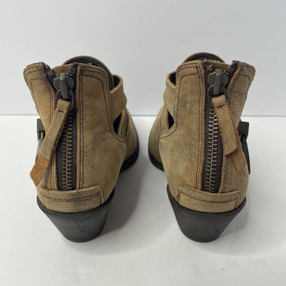 Ariat Dulce Ankle Boots Leather Western Brown Buckle Heel Women’s size 8.5B - Picture 4 of 14